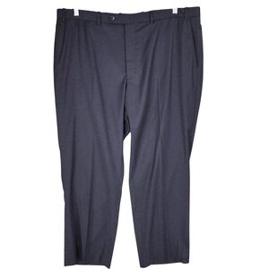 Peter Millar‎ Dress Pants Mens 42S x27" Wool Stretch Navy Blue Flat Front Golf